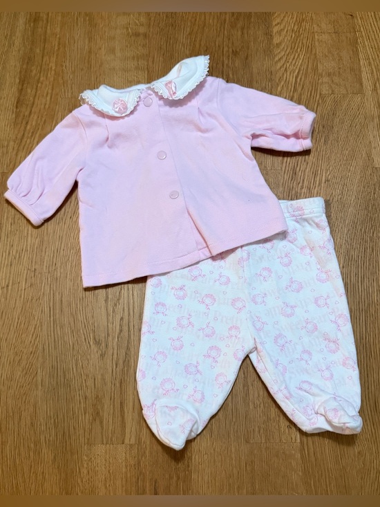 Vintage Other - Vintage 90s Y2K McBaby Preemie White Pink 2 Piece Outfit Set